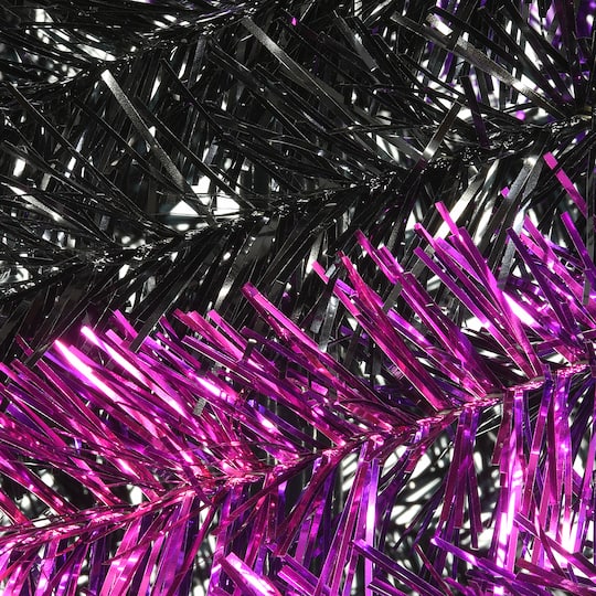 7.5ft. Unlit Purple & Black Pop-Up Artificial Halloween Tree